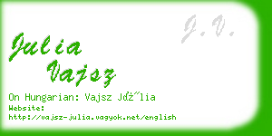 julia vajsz business card